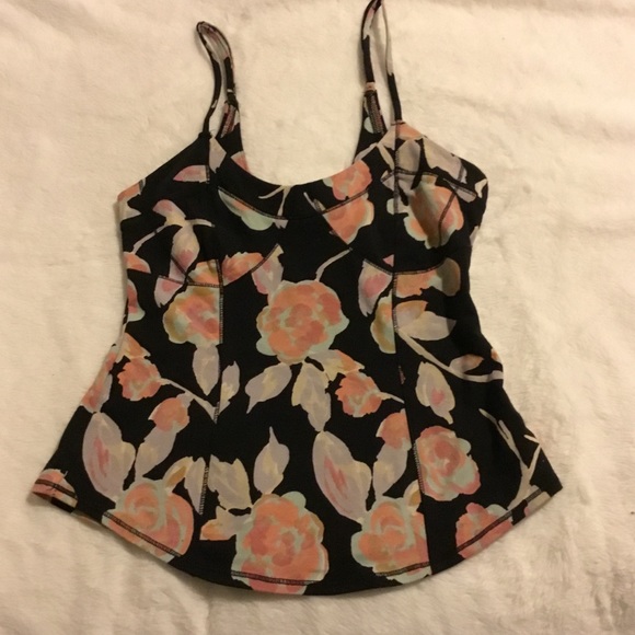 Free People Black Floral Tank - Picture 5 of 6
